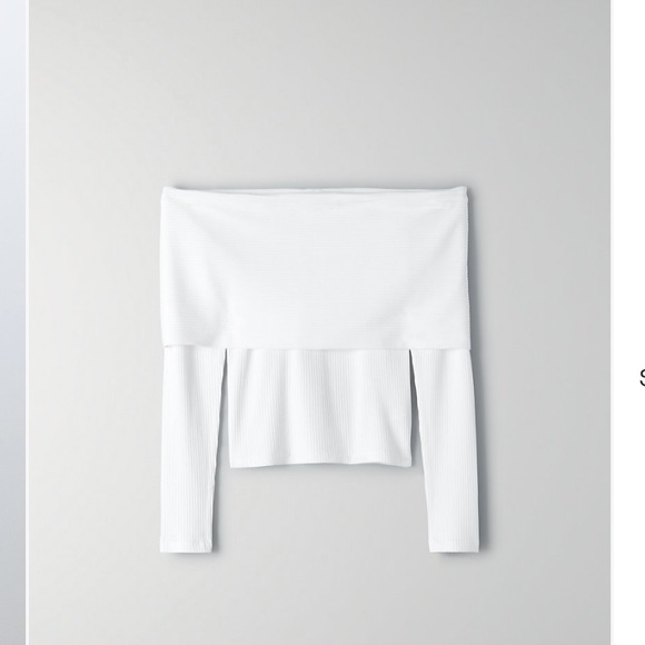 Babaton ‘Scala’ off the shoulder long sleeve shirt - Picture 4 of 6